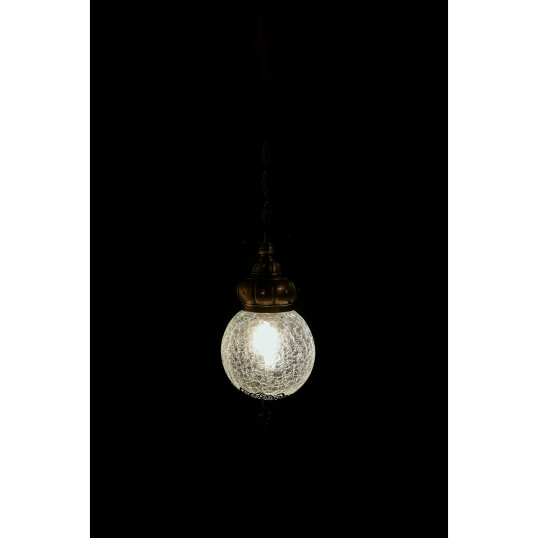 Hanging lamp 60 cm, blown glass, iron, diameter 20 cm